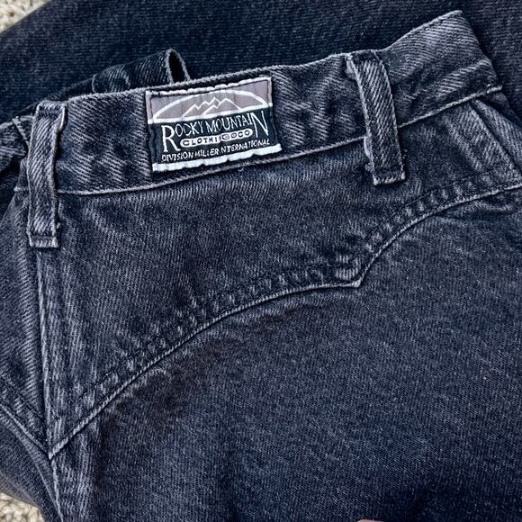 Vintage Western Rockies Rocky Mountain Black Jeans 31/11 - Size 27 x 36 - Picture 9 of 10
